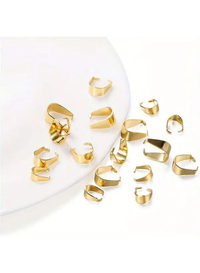 Stainless Steel Pendant Necklace Clasps 50pcs Melon Seed Clip Connectors DIY Jewelry Making Supplies - Image 3